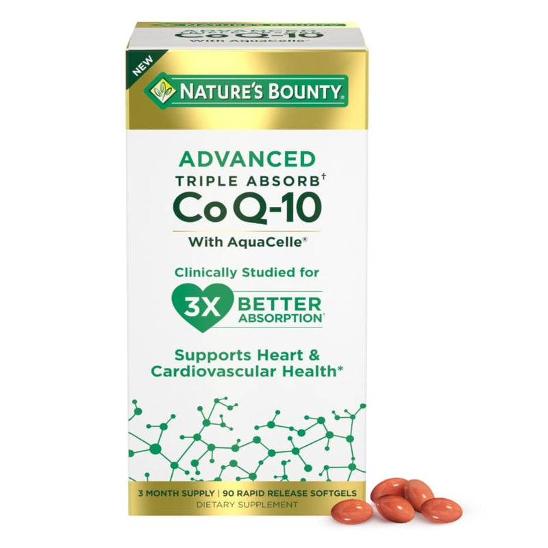 Nature's Bounty Advanced Triple Absorb Co Q-10, 90 Count 90 Count (Pack of 1)