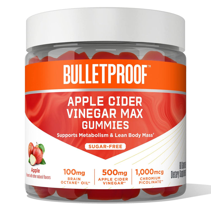 Bulletproof Apple Cider Vinegar Max Sugar-Free Gummies, 60 Count, Keto Supplement for Cravings - BeesActive Australia