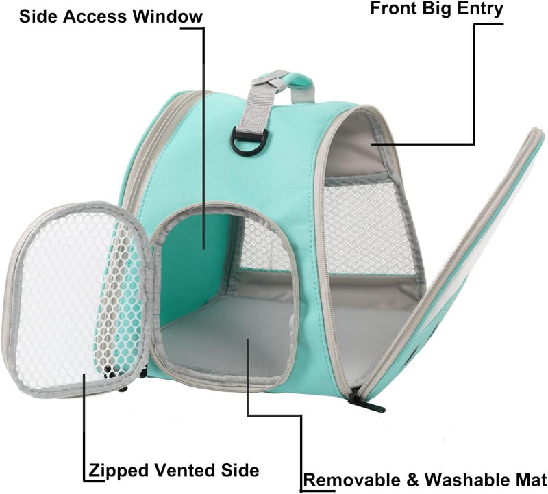 EVISTTER Small Animal Carriers,Guinea Pig Carrier for Two,Upgraded for Hedgehog Carrier,Hamster Carrier,Bird Carrier,Bunny Carrier,Rat Carrier,Ferret Carrier,Lizard Carrier green - BeesActive Australia