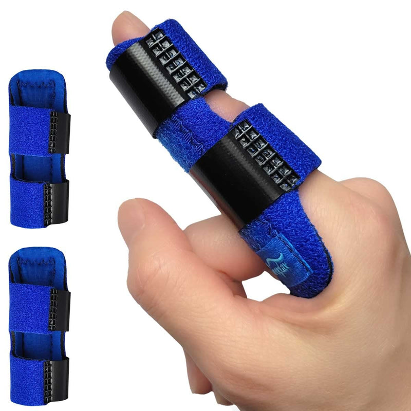 Chiroplax Trigger Finger Splints Wraps Support Brace Broken Sprained Finger Protector Straightener Arthritis Injury Relief (2 Pack) - BeesActive Australia
