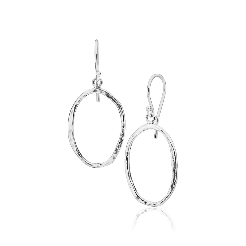 925 Sterling Silver Dangling Hoop Earrings, Stylish and Chic, Hypoallergenic, Nickel and Lead-free, Artisan Handcrafted Designer collection, French Wire Earring Back, Made In Israel, Gift For Women - BeesActive Australia