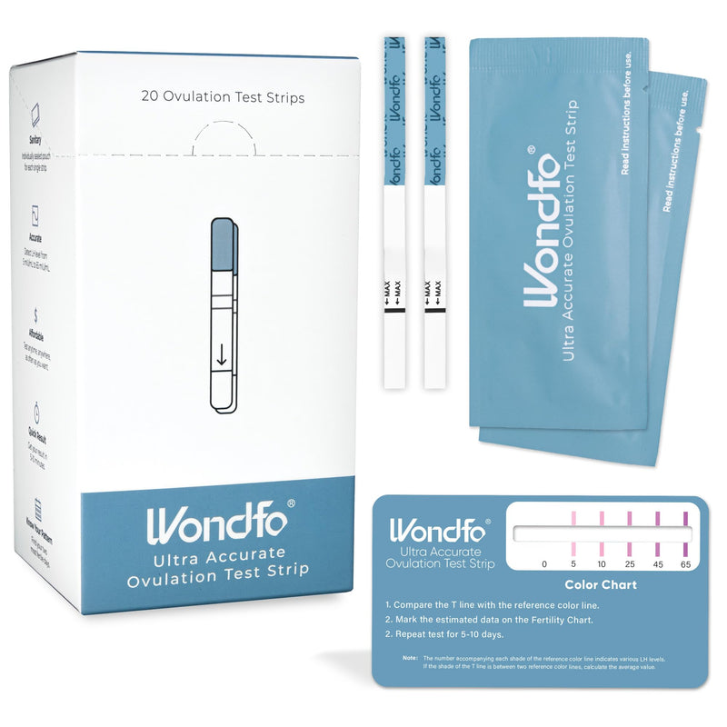 Wondfo Ultra Accurate Ovulation Test Strips -Ovulation Urine Tests with Numerical Result, Fertility Cycle Monitoring- 20 LH Test - BeesActive Australia