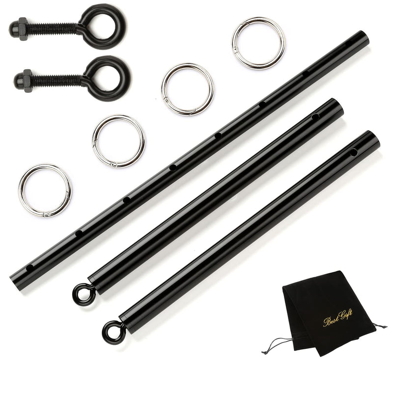 EXREIZST Spreader Bar Set, Expandable Bar, Adjustable Exercise Training Tools Set for Sports Fitness Gear Home Indoor Gyms Black-4
