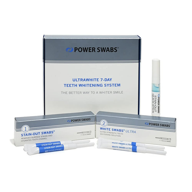 7 Day Professional Teeth Whitening Kit - for at Home Use - Easy 5 Minute Teeth Whitening - Dentist Formulated Teeth Whitening Swabs to Remove Stains - BeesActive Australia