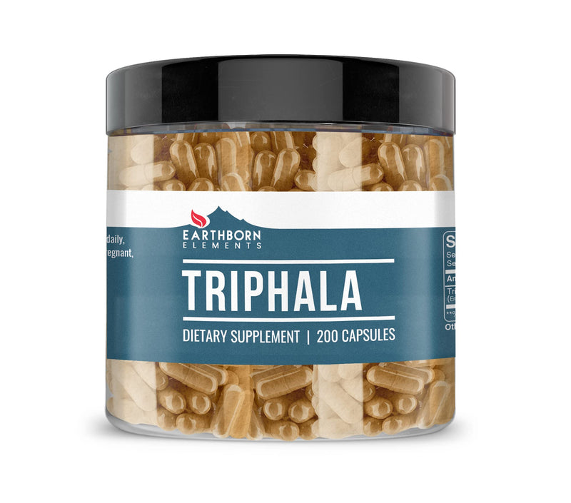 Earthborn Elements Triphala 200 Capsules, Pure & Undiluted, No Additives (200 Capsules) 200 Count (Pack of 1) - BeesActive Australia