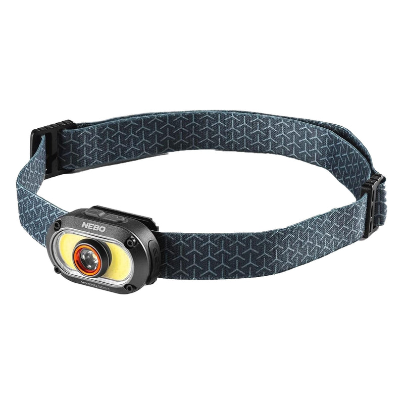 NEBO MYCRO 500+ Rechargeable Headlamp | 500 Lumens, 7 Light Modes, Water Resistant, Detachable Hat Clip, Super Bright Head Lamp for Camping & Hiking, Includes Micro USB-C Charging Cable Mycro 500+ - 500 Lumens flashlight