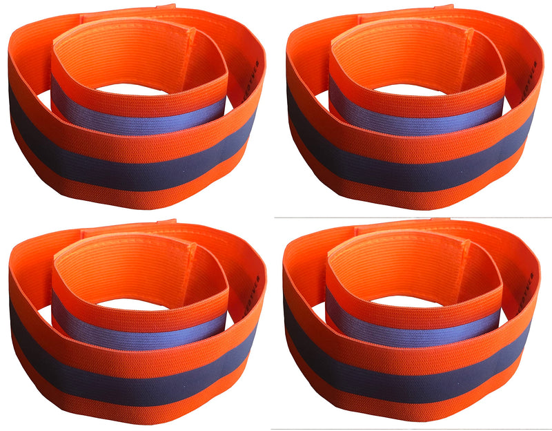 Speedyweb 8PCS Reflective Wristband/Belt/Armband/Ankle Strap, Suitable for Runners, Walkers, Cyclists and Bike Trouser Orange - BeesActive Australia