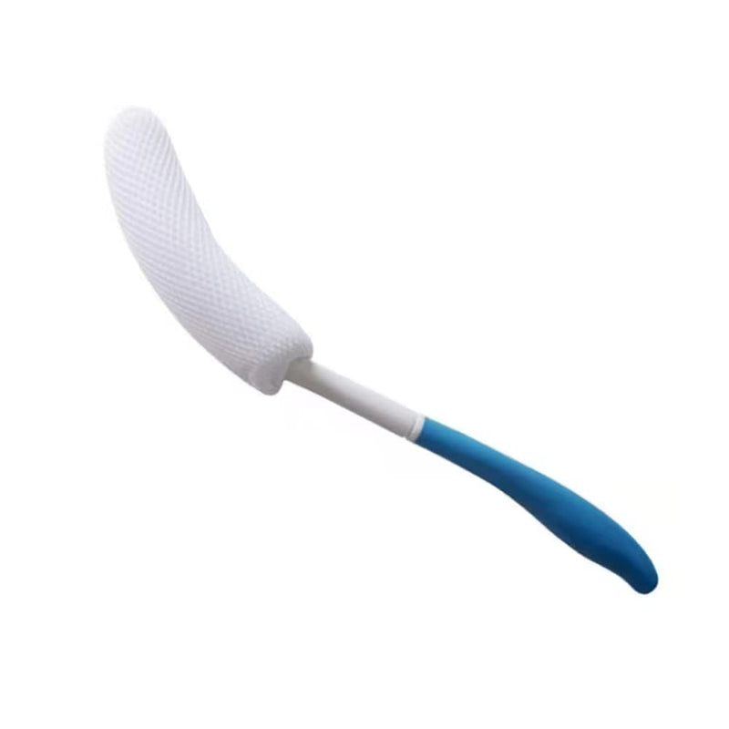 YF-ANEN Long Anti-Slip Curved Handle Bath Body Brush Bath Brush for Middle Aged, Elderly/Pregnant Women Bath and Shower, 15.33 Inch - BeesActive Australia