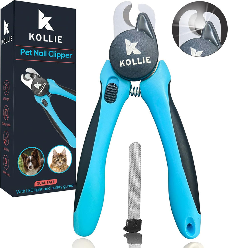 LED Dog Nail Clipper with Light, Illuminates Nails or Bloodline for Safe and Easy Trimmers, Extra Sharp for Thick Nails, Quick Sensor, Avoid Over Cutting Toenail, for Cats & Dogs - BeesActive Australia