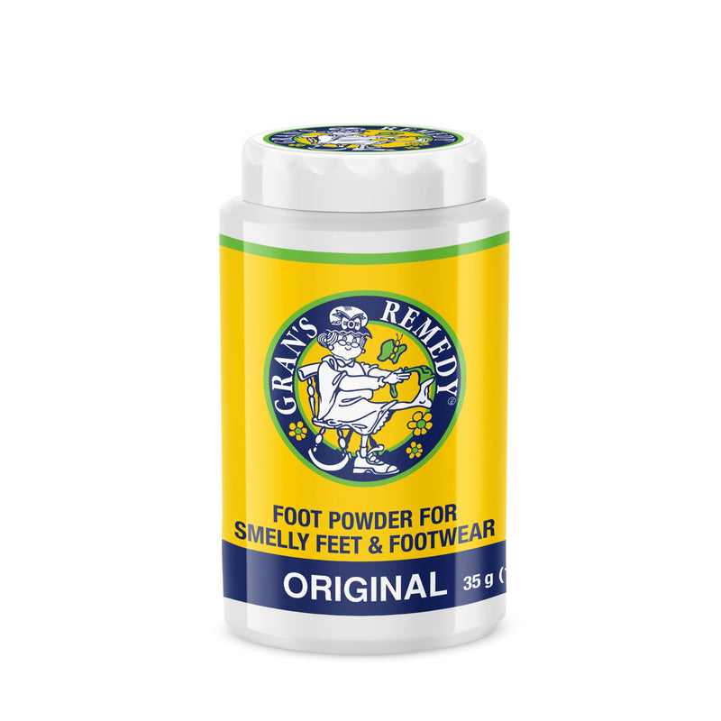 Gran's Remedy Shoe Deodorizer and Foot Powder for Smelly Feet - Effective Shoe Odor Eliminator in Travel Size - Absorbs Sweat and Moisture for Shoes and Feet - Unscented Unscented Shaker