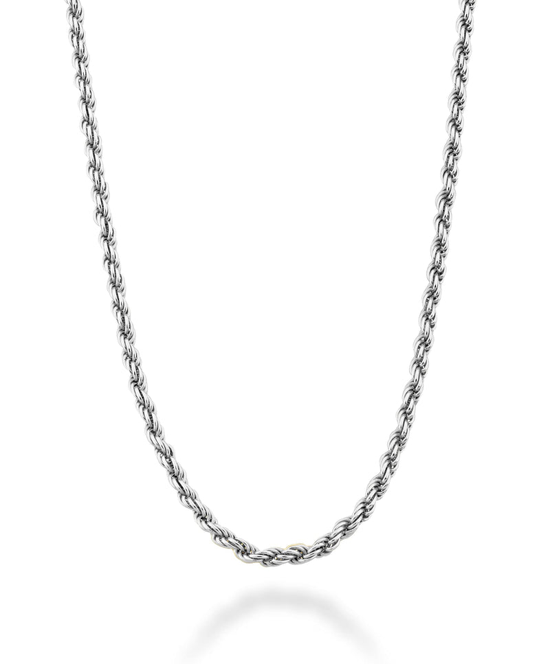 Miabella Solid 925 Sterling Silver Italian 1.5mm Diamond-Cut Rope Chain Necklace for Women Made in Italy Length 24 Inches - BeesActive Australia