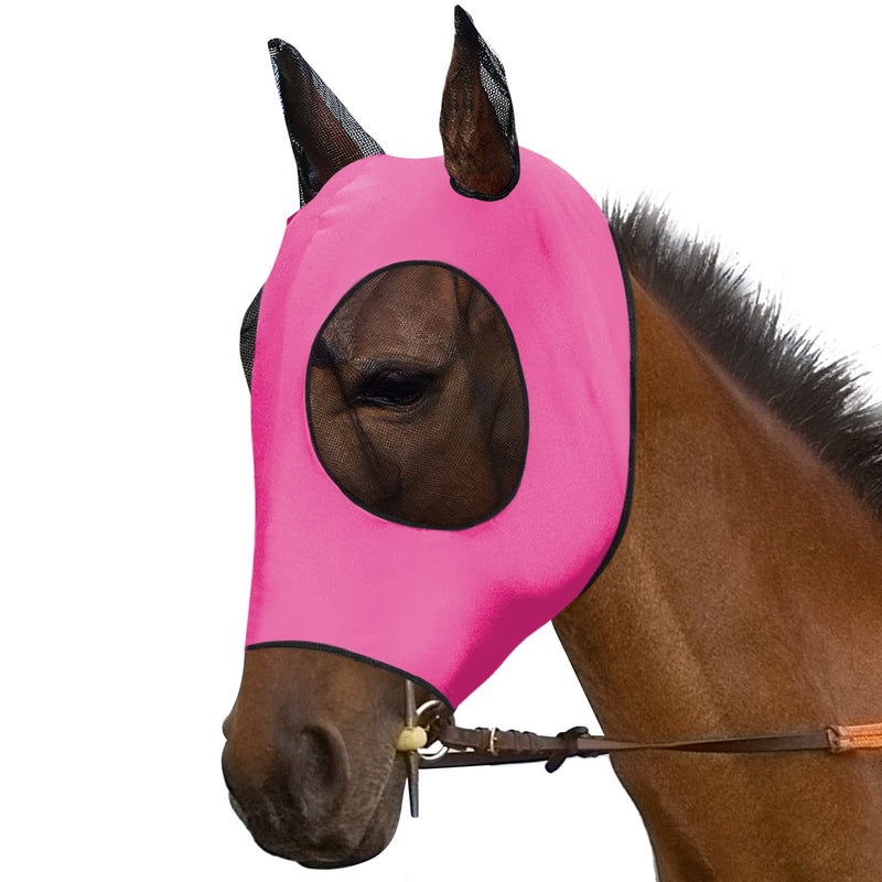 Horse Mask Made in USA, Horse Mask with Ears, Extra Comfort Grip Soft Mesh Horse Mask with Ears ROSE L - BeesActive Australia
