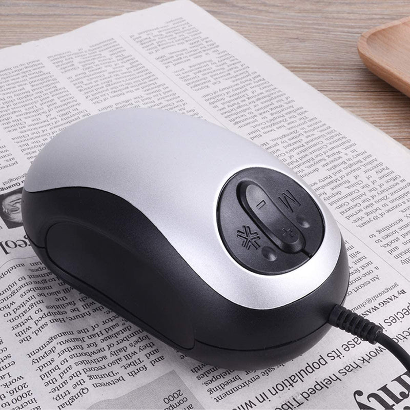 Electronic Low Vision Reading Aid - Portable Mouse Digital Magnifier with 10 Color Modes and Image Freeze for Visually Impaired, Parental Gift,Silver Silver