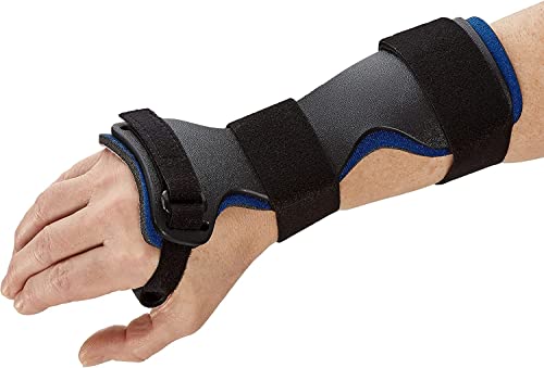 Dorsal Wrist Splint Brace for Carpal Tunnel Relief, Arthritis, Tendinitis, & Sprains | Lightweight, Adjustable, Moisture-wicking |for Men & Women | Medical Grade & Made in USA (Left, X-Large) Left Black