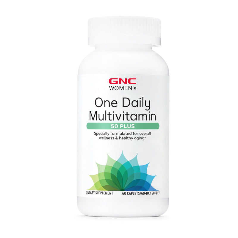 GNC Women's 50 Plus Multivitamin, Supports Healthy Aging, 60 Count | Science-Backed One Daily Multivitamin Formulated for Women 50 and Over, Supports Overall Health and Wellness, Gluten-Free 60 Count (Pack of 1)