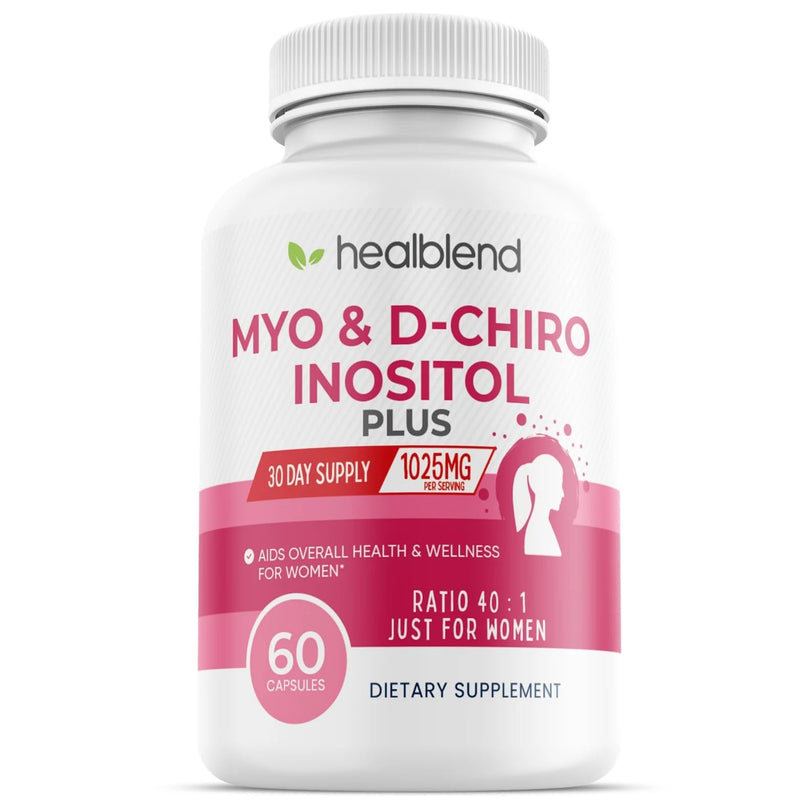 Myo & D-Chiro Inositol Plus Supplement Blend, Hormonal Balance, Healthy Ovulation and Overall Wellness Support for Women, Fertility and Pregnancy Health, 60 Capsules 1 - BeesActive Australia