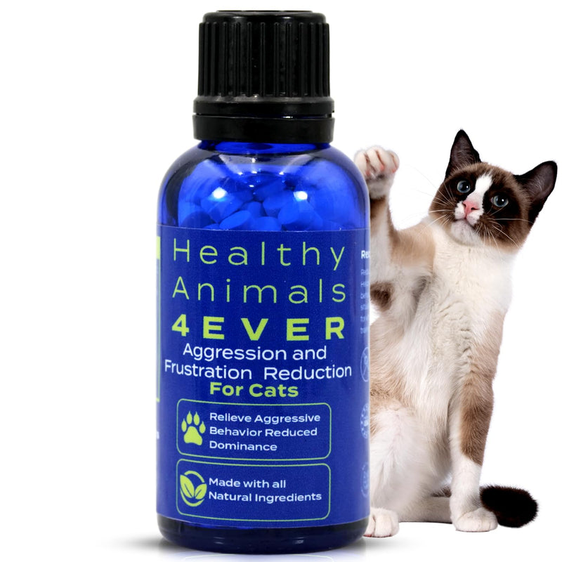 HealthyAnimals4Ever HA4E - Calming Tablets for Stressed and Aggressive Cats - Reduce Cat Aggression & Promote Relaxation - All-Natural, Homeopathic Remedy - 300 Tablets