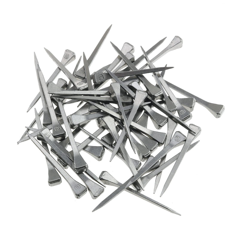 E-outstanding 50-Pack Low Carbon Steel 1.6 Inch E4 Horseshoe Nails, Polished and Galvanized