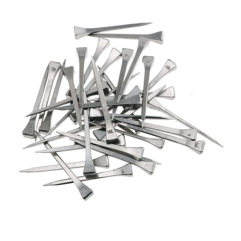 E-outstanding 50-Pack Low Carbon Steel 2.4 Inch E6 Horseshoe Nails, Polished and Galvanized