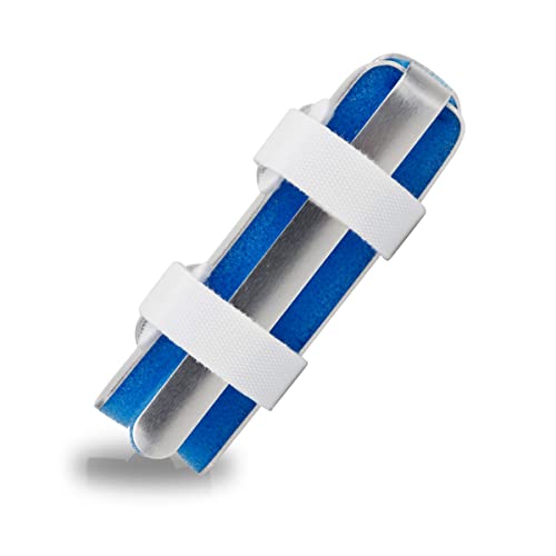 FERCAISH 4-Sided Finger Splints, Metal Finger Support Brace Recovery Injury Pain Bending Deformation Fixing Finger Correction Splint (Large) Large