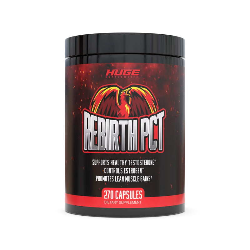 Rebirth PCT Supplement for Men, Most Stacked & Complete Post Cycle Therapy Formula - Science-Backed Ingredients & Optimal Dosages, Supercharge Recovery & Maintain Gains from Your Cycle (270 Capsules) - BeesActive Australia