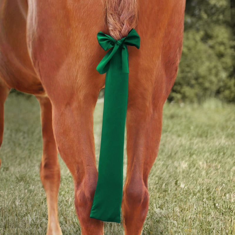 Harrison Howard Stretchy Tail Bag Breathable Horse Tail Guard Slip on Design Protect Horse Tail 2 Strand Closure Straps Keep Tail Clean & Protected 22" L Length Makes Grooming Easy-Deep Green Deep Green - BeesActive Australia