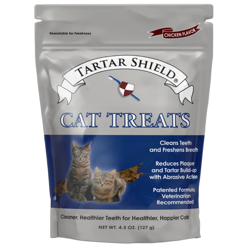 Tartar Shield Cat Treats | Daily Dental Treats | Cleans Teeth & Gums Fresh Breath Natural Oral Health Support | Wholesome & All-Natural Bites | USA Made | Tasty Chicken Flavor - BeesActive Australia
