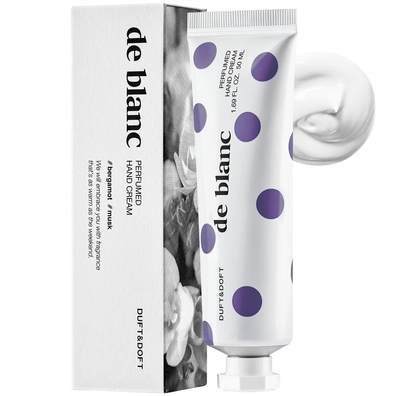 DUFT&DOFT Hand Cream for Dry Cracked Hands – Bergamot, Jasmine and Musk Scented Lotion - Moisturize Dry Skin and Repair Damaged Skin - De Blanc Perfumed Hand Cream, 1.69oz. - BeesActive Australia
