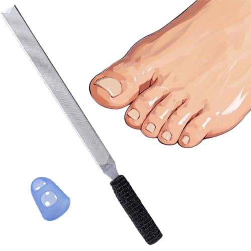 7" Toe Nail Files for Thick Nails, Heavy Duty Metal Nail File - SJ7 Large 0.8