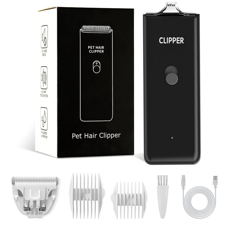 Feet Hair Trimmer, Dog Clippers,Quiet Washable USB Rechargeable Cordless Dog Grooming Kit,Electric Pets Hair Trimmers Shaver Shears for Dogs and Cats Black Black 2 Blades - BeesActive Australia