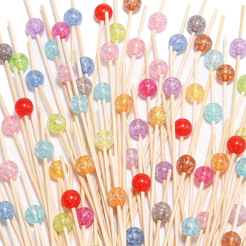 200 Pcs Cocktail Picks, 4.7 Inch Toothpicks for Appetizers, Bamboo Cocktail Sticks Skewers for Drinks, Desserts, Charcuterie, Wedding Party Fancy Toothpicks, Colour Pearl Mini Food Picks Decorative 200 Pcs Colour - BeesActive Australia