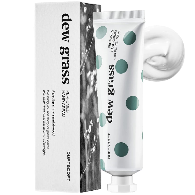 DUFT&DOFT Hand Cream for Dry Cracked Hands –Iris, Tuberose, and Sandalwood Scented Lotion - Moisturize Dry Skin and Repair Damaged Skin – Dew Grass Perfumed Hand Cream, 1.69oz. Sandalwood,Vanilla - BeesActive Australia