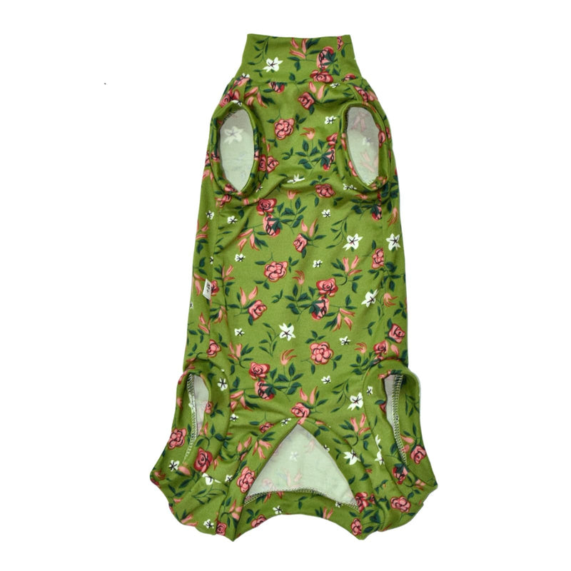 Sphynx Cat Clothes Sleeveless Bodysuit Elastic Hairless Cat Pajamas Pet Clothes Cat Surgery Recovery Suit Wounds and Skin Diseases for Cats Dogs After Surgery Wear Suit L (8.8-11 lbs) Deep Green - BeesActive Australia