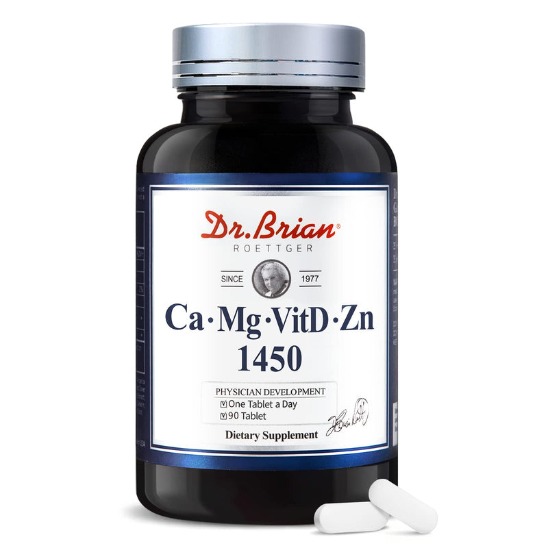 Dr. Brian Calcium Magnesium Zinc with Vitamin D3 | Bone Strength, Muscle Function, Heart Health - Non-GMO, Soy and Gluten Free (90 Tablets)