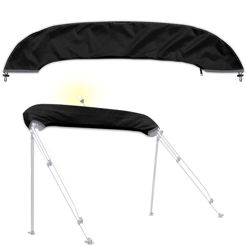 Kintaki Bimini top Boot Cover, Suitable for 3-4 Bows Bimini Tops, Design with Light Hole Bimini Top Cover, 600D Waterproof Bimini Storage Boot black XL 81-101IN - BeesActive Australia