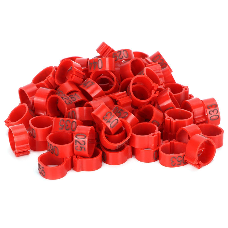 Pigeons Leg Ring, 100Pcs Plastic Bird Identify Clip Ring Poultry Markers Identify Foot Bands for Ducks Chicks Chicken Guinea Pigeons Goose Bantam Finch Lovebird Quail 12mm - PawsPlanet Australia