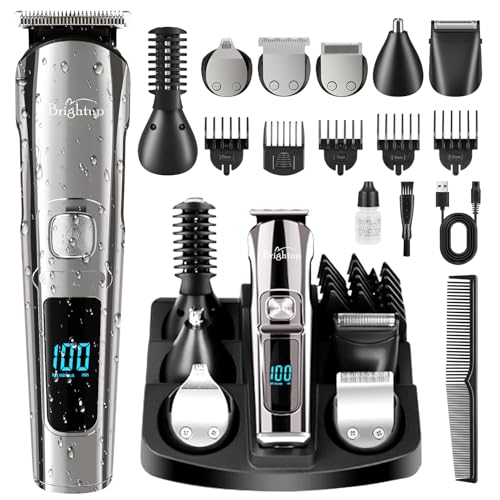 Brightup Beard Trimmer for Men - Electric Razor & Shaver Black