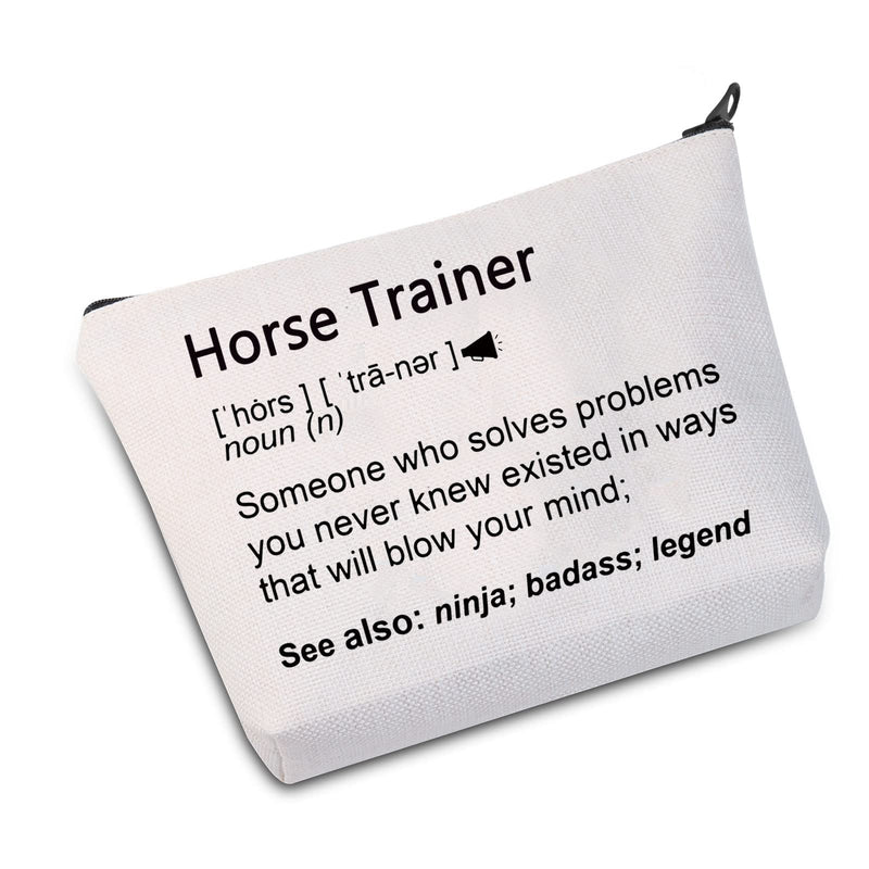 JXGZSO Horse Trainer Gift Horse Trainer Definition Cosmetic Bag Horse Makeup Bags For Women (Horse Trainer Bag) Horse Trainer Bag - BeesActive Australia