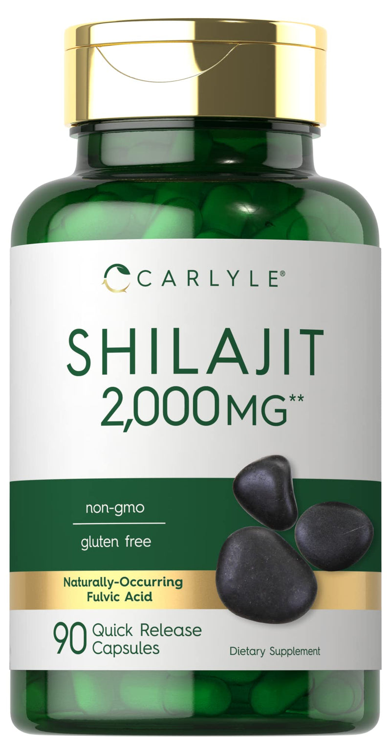 Carlyle Shilajit Capsules | 2000mg | 90 Count | Non-GMO and Gluten Free - BeesActive Australia