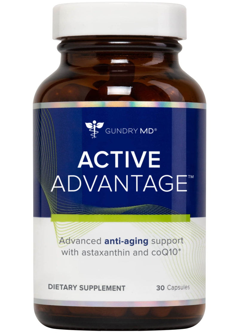 Gundry MD® Active Advantage Astaxanthin and CoQ10 Supplement, 30 Count | 30 Servings, Designed to Support Energy and Metabolism, Sugar & Artificial Sweetener Free, Supports Mitochondria & ATP Levels