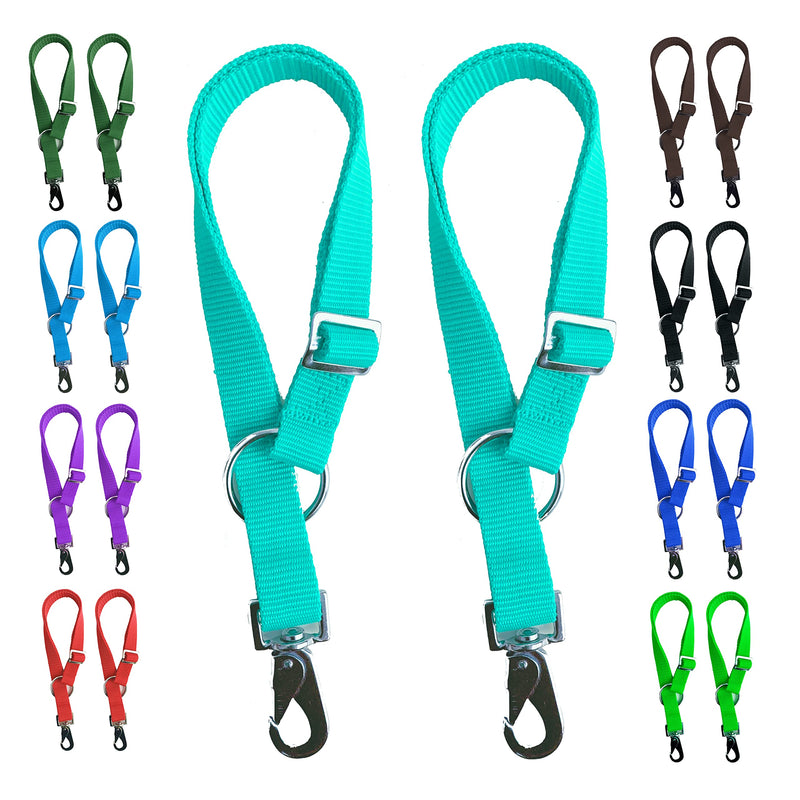 Majestic Ally Pack of 2 Horse Water Bucket Strap Hangers - Adjustable 18” to 30” length – Practical and Easy Design for Indoor or Outdoor Use (Turquoise) Turquoise - BeesActive Australia