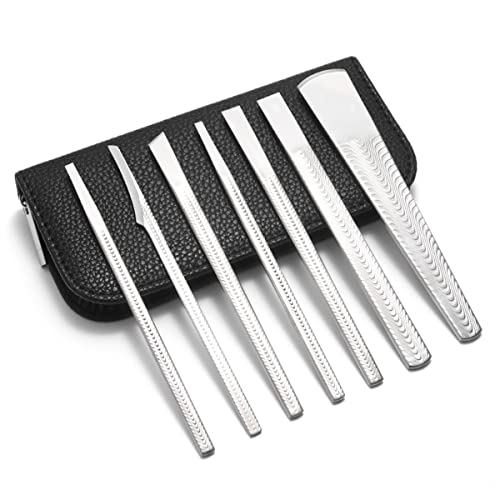 7 Pcs Decorative Foot Knives, Pedicure Knife Set for Ingrown Callus Shaver Feet Nail Corn Correction Pliers Scissors Remover with Storage Bag. (6.5inch)