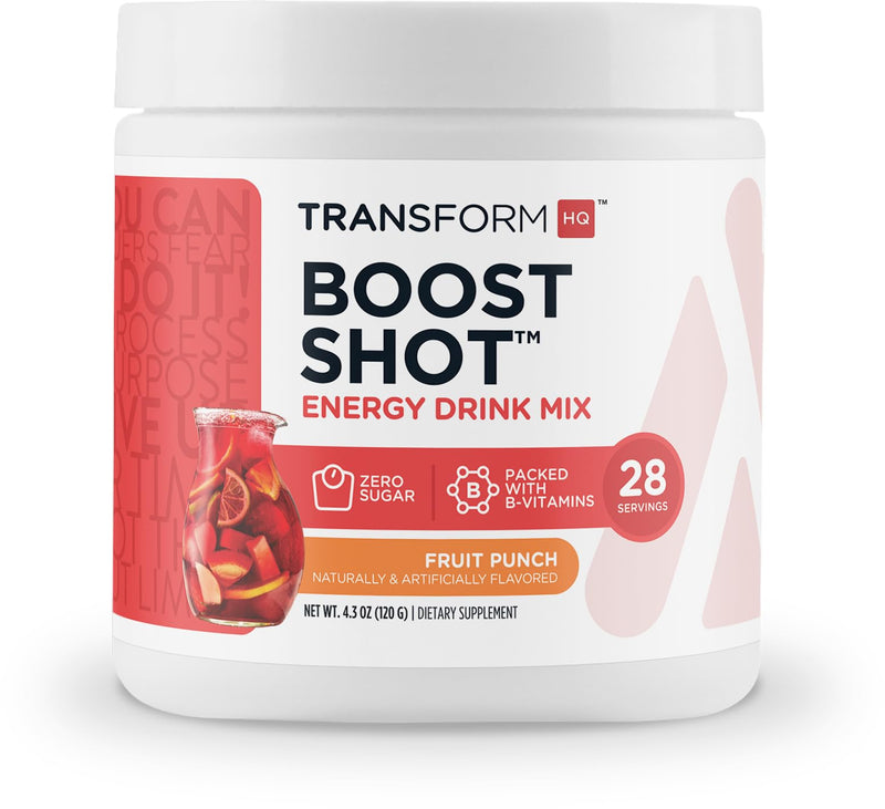 TransformHQ Everyday Boost Shot 28 Servings (Fruit Punch) - Non-GMO, Gluten-Free Fruit Punch 4.2 Ounce (Pack of 1)