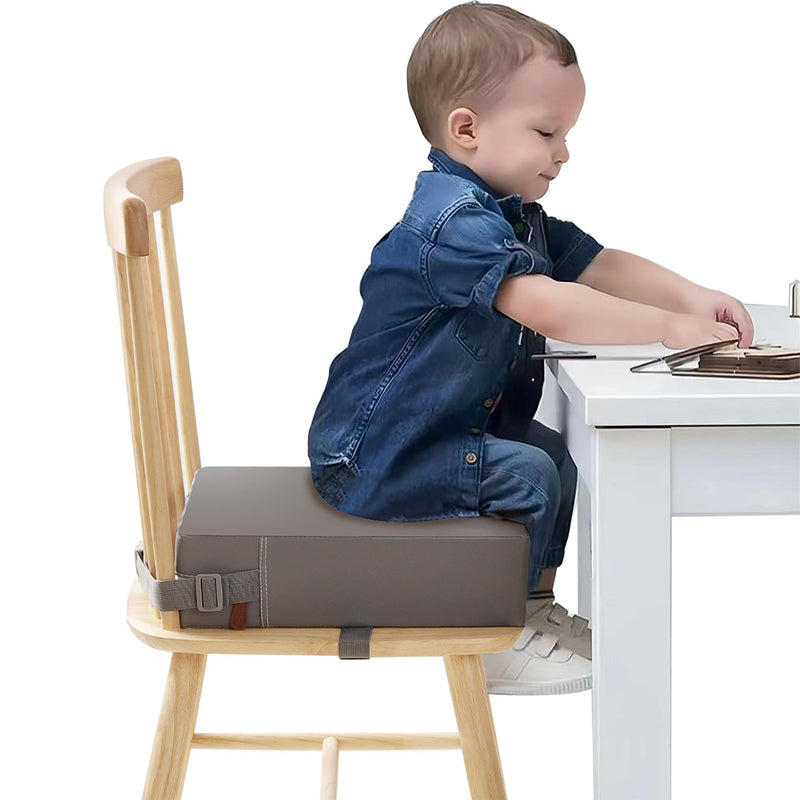 Toddler Booster Seat for Dining Table,Non-Slip Bottom Booster Seat for Table, Child/Kids/Baby Booster Seat for Dining Table with 2 Adjustable Strap Buckle,Portable Travel Booster Seat for Chair(Grey) Grey - BeesActive Australia