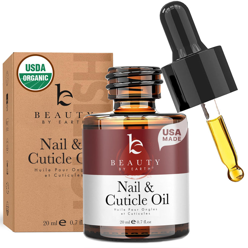 Organic Nail and Cuticle Oil - USA Made Nail Oil for Growth & Strength with Jojoba and Vitamin E, Repair for Damaged Nails & Cuticle Softener made with Natural Ingredients, Nails Care Products 0.7 Fl Oz (Pack of 1) - BeesActive Australia