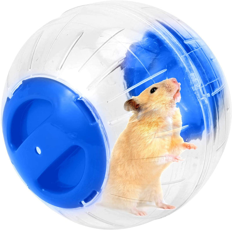 Hamster Exercise Ball Silent Hamster Wheel Small Animals Transparent Ball for Dwar Rat Relieves Boredom and Increases Activity (6 inch, Blue) 6 inch - BeesActive Australia