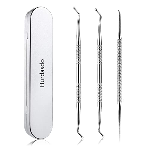 3PCS Ingrown Toenail Tools Stainless Steel Ingrown Toenail File and Lifter Double Sided with Storage Case