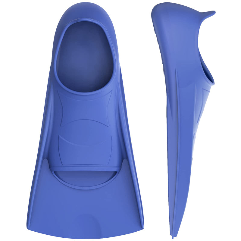 Gintenco Swim Fins, Kids Swim Training Fins for Lap Swimming, Travel Size Flippers with Mesh Bag, Silicone Swimming Fins for Kids Teens Adults Women Men XXS(KIDS 11-12.5) lightblue - BeesActive Australia