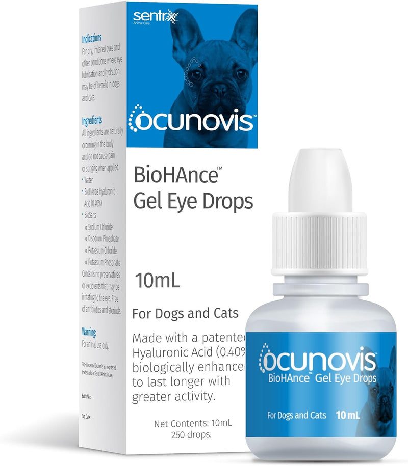 Ocunovis BioHAnce Gel Eye Lube Drops for Dogs and Cats (Pack of 2) - BeesActive Australia