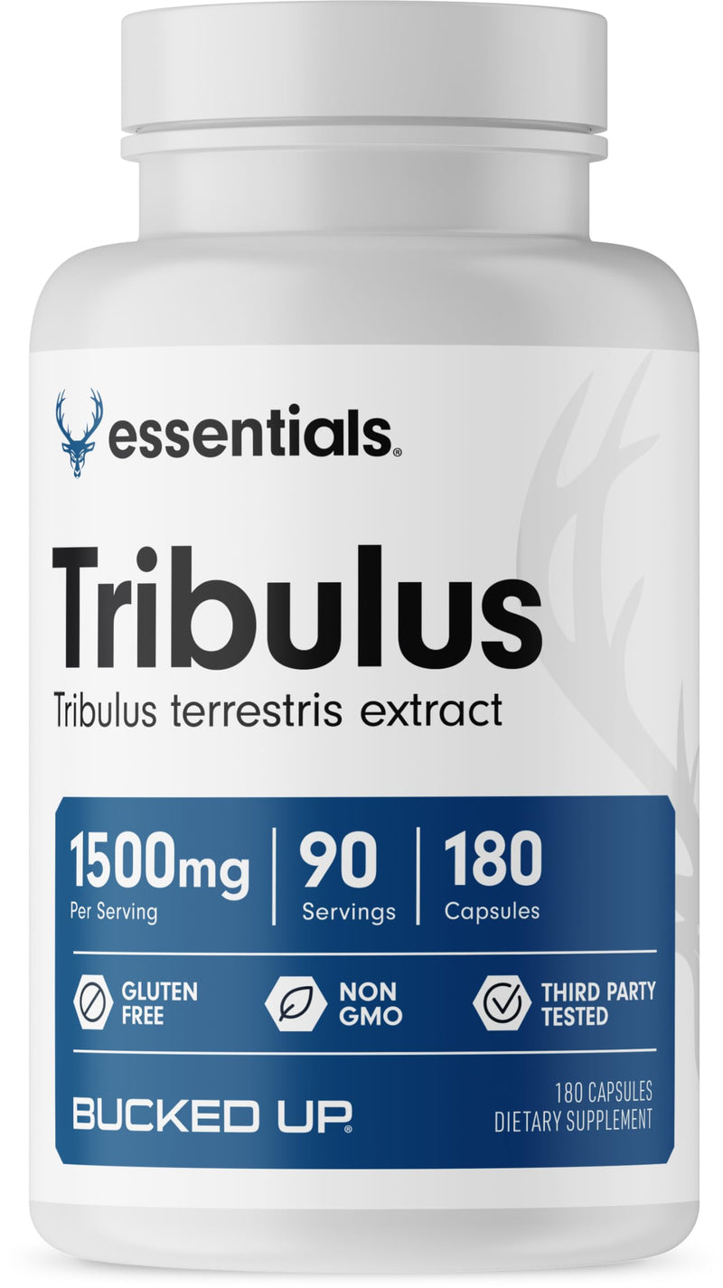 Bucked Up Tribulus 1500mg Per Serving, Essentials (90 Servings, 180 Capsules) - BeesActive Australia